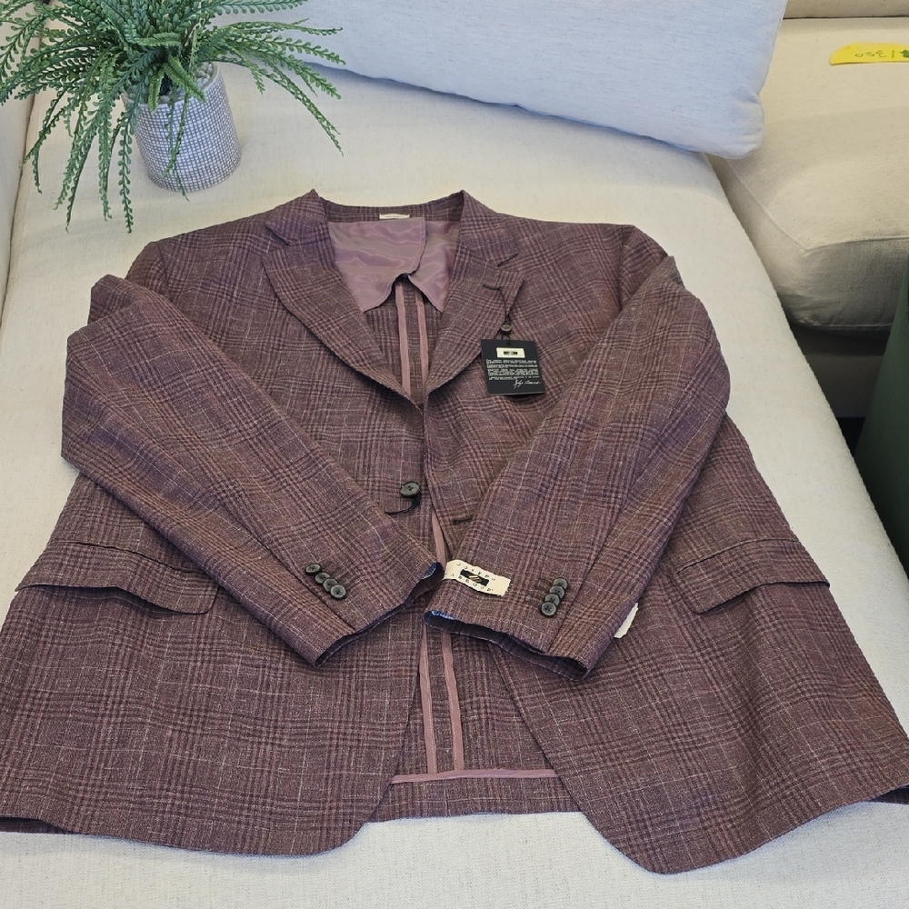 Joseph Abboud Plum Textured Blazer
